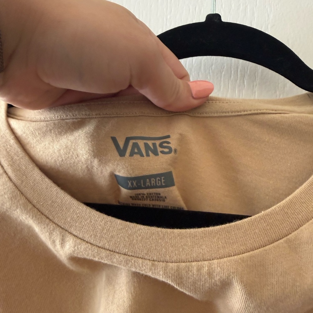 Vans Cropped Crew Tee in Tan - Picture 4 of 4